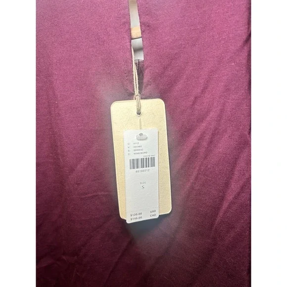 Anthropologie Women's Let Me Be Sequined Embroidered Top Burgundy NWT - Picture 7 of 9